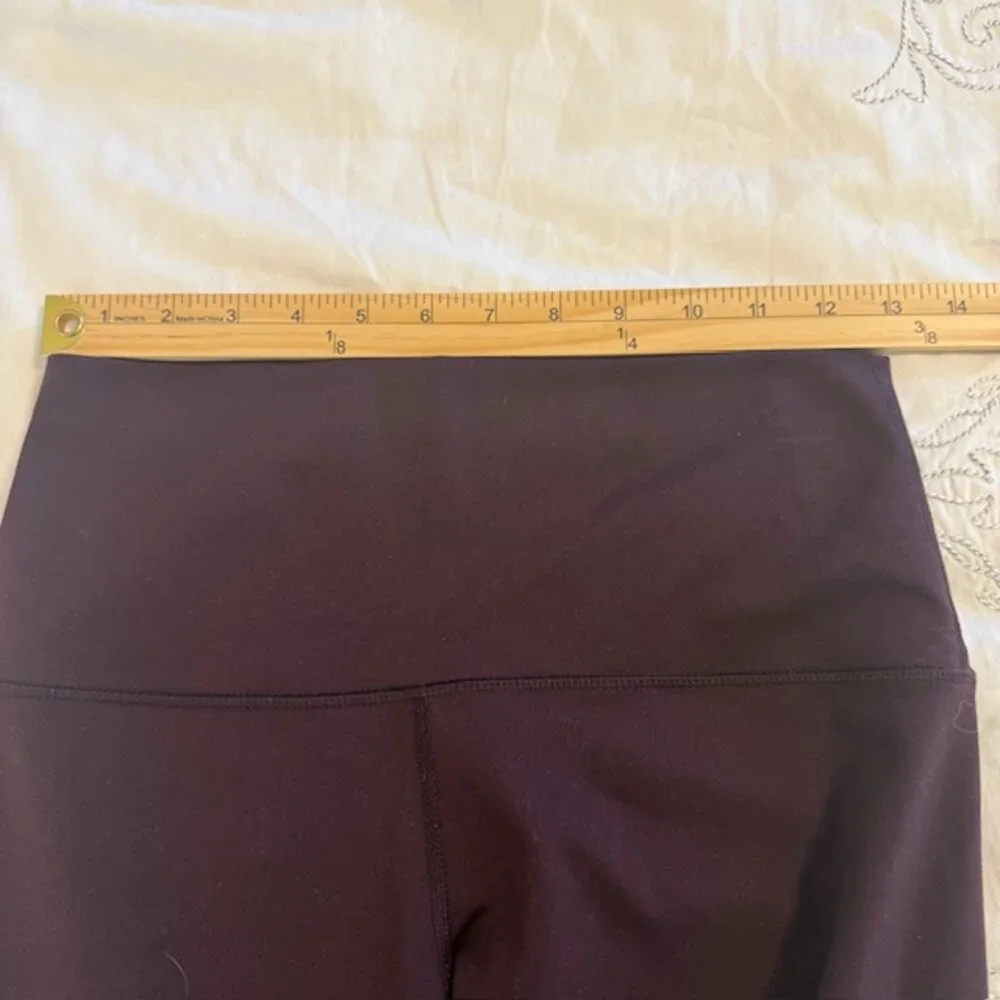 Yogalicious Lux Purple Hi-Rise Elastic Free Waistband Yoga Pants Leggings Sz M - Picture 8 of 11